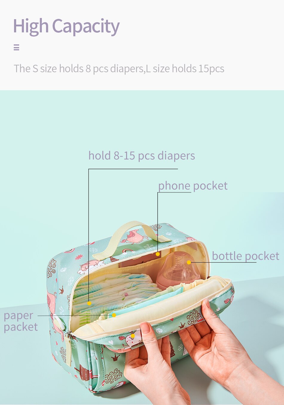 Sunveno Baby Diaper Bag for Disposable Diaper