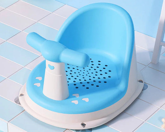 CozyBath™ Infant & Toddler Shower Seat - Ocean Blue — Portable Support Stand for Safe, Comfortable Bathing