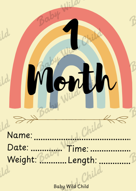Baby Wild Child™ Developmental Milestone Cards | Printable PDF