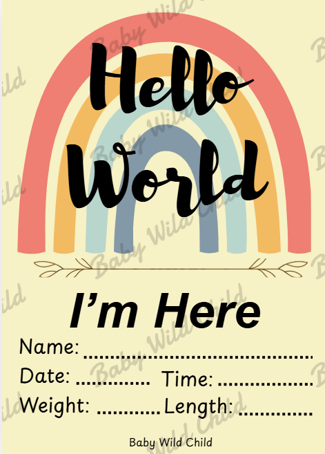 Baby Wild Child™ Developmental Milestone Cards | Printable PDF