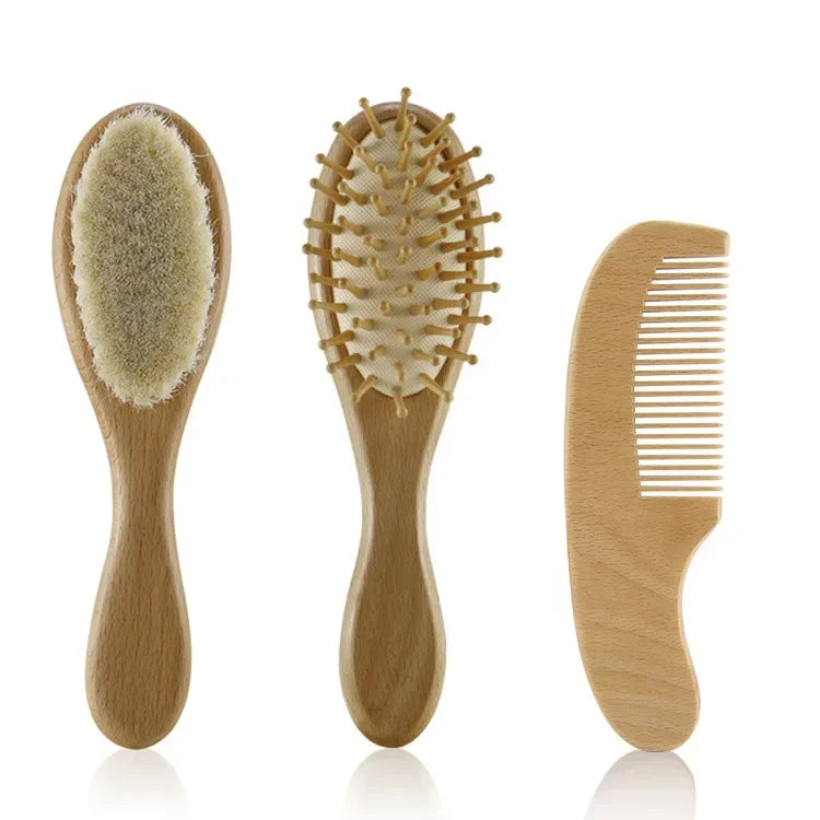 Wild Child™ Natural Wooden Baby Brush & Comb Set