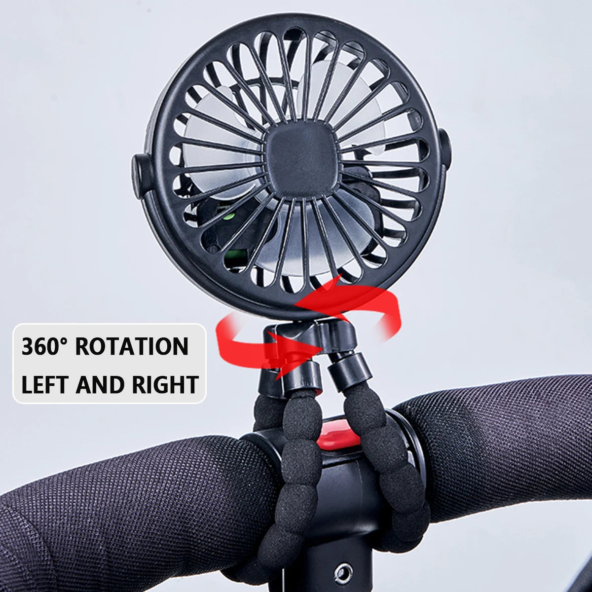 Wild Child™ Octopus Portable Fan — 4-in-1 Handheld, Stroller & Desk Fan with Night Light