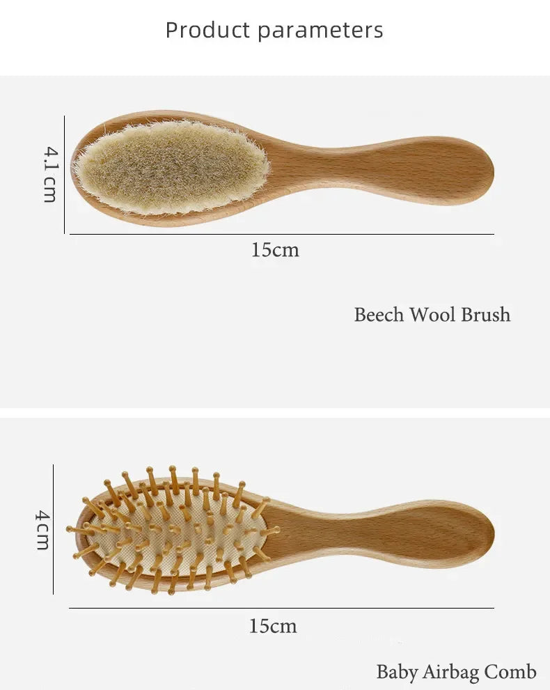 Wild Child™ Natural Wooden Baby Brush & Comb Set