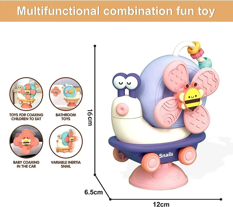 Wild Child™ Suction Snail Sensory Spinner Toy