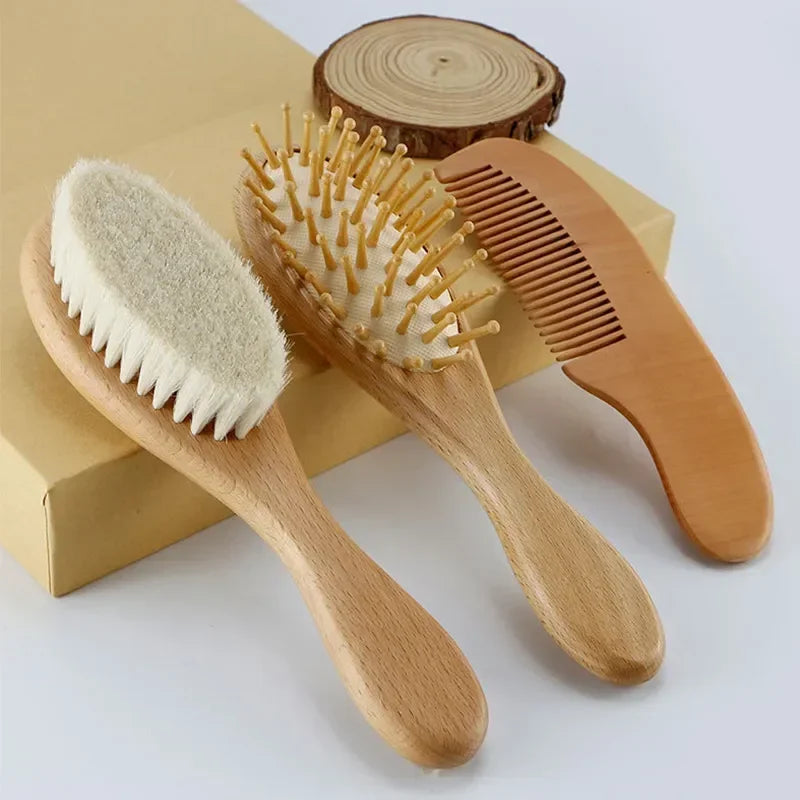 Wild Child™ Natural Wooden Baby Brush & Comb Set