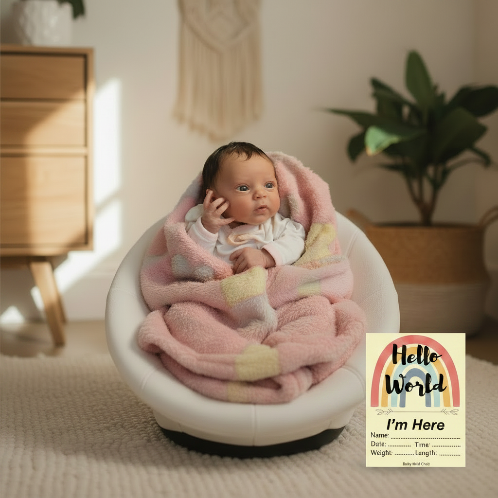 Baby with Card Repositioned