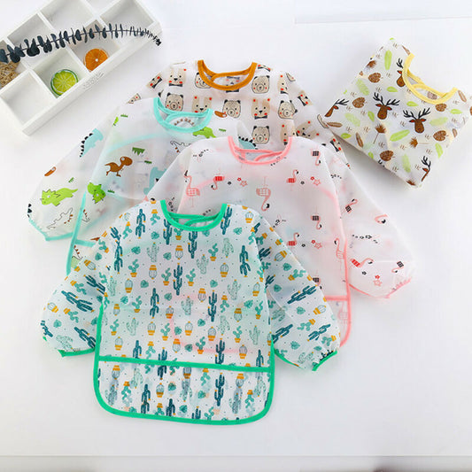 Baby Bib Waterproof Long Sleeve