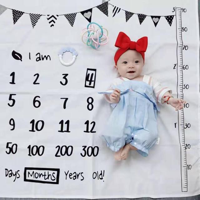 Baby Milestone Background Blanket